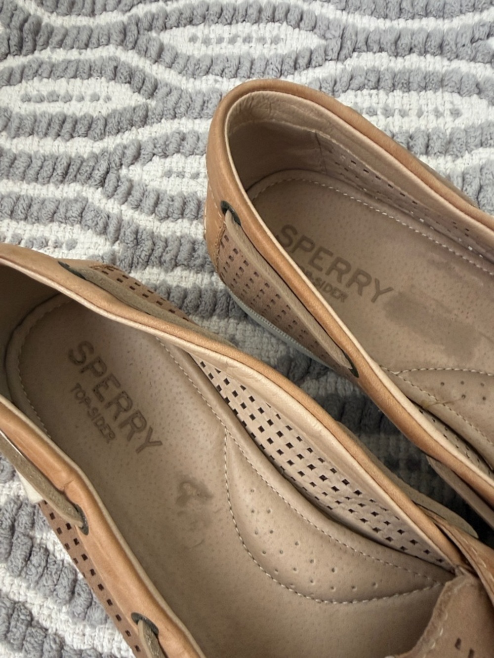 Sperry Women's Perforated Moccasin Loafer - Light Brown - Picture 2 of 4